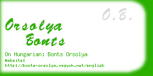 orsolya bonts business card